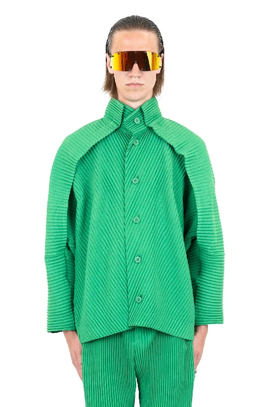 Homme Plissé MC July 23 Button Down in Emerald