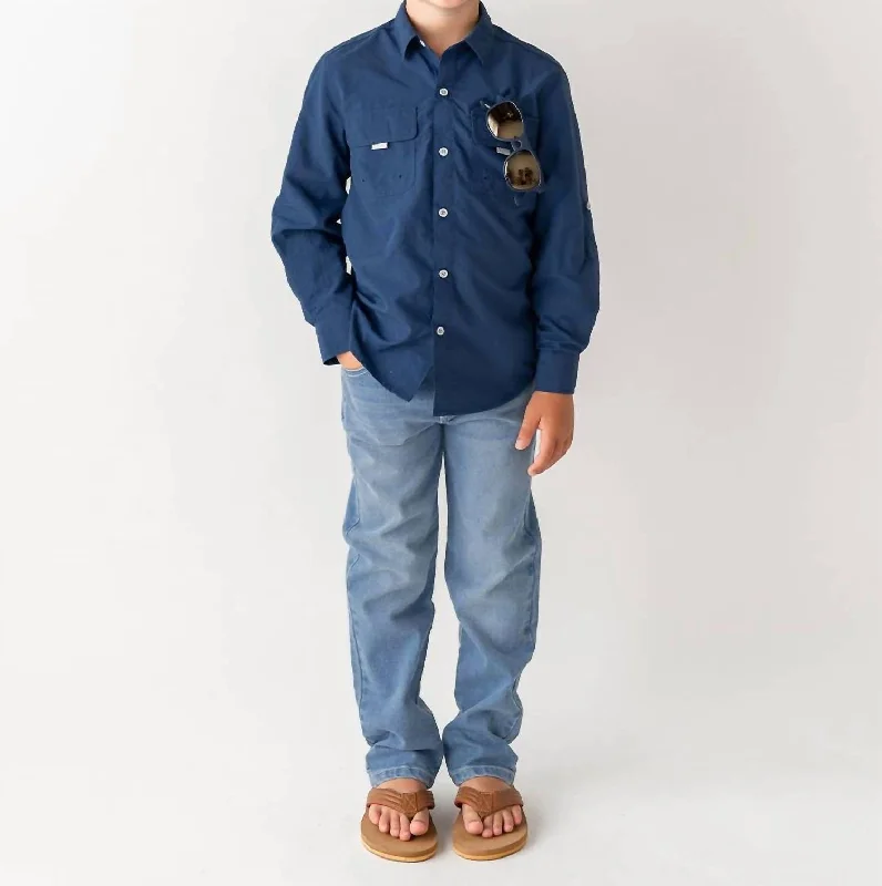 Wash and Wear Men's JeansBoys Light Wash Straight Jeans In Blue