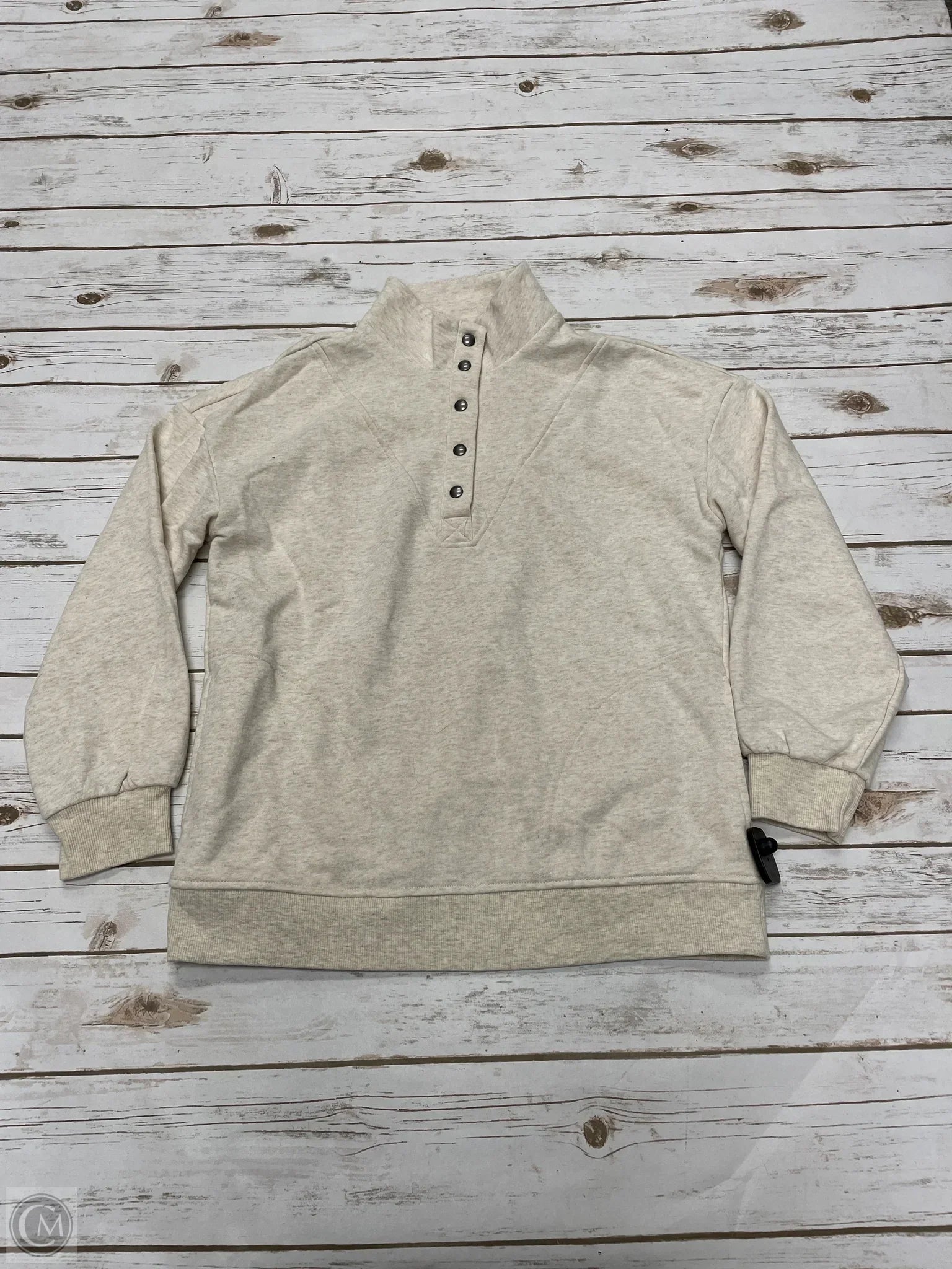 Men's Hoodies for StreetwearSweatshirt Collar By Time And Tru In Cream, Size: M