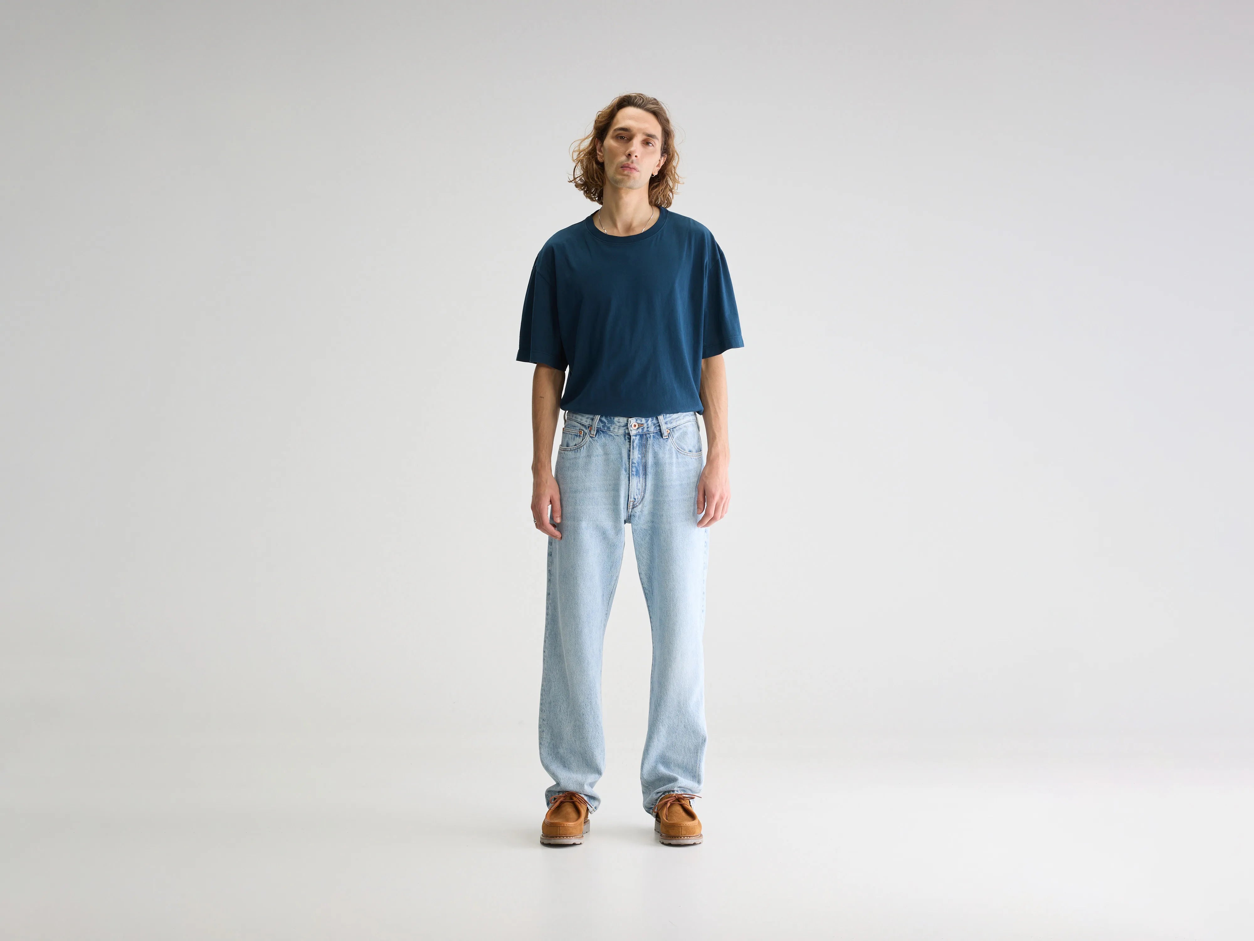 Best Fitting Men's JeansDenim N. 09 straight jeans (251 / M / USED LT BLUE)