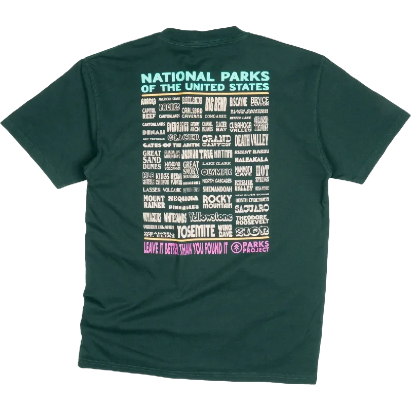 Men's Shirts with Pleated HemlinesMen's National Parks Lineup Pocket Tee