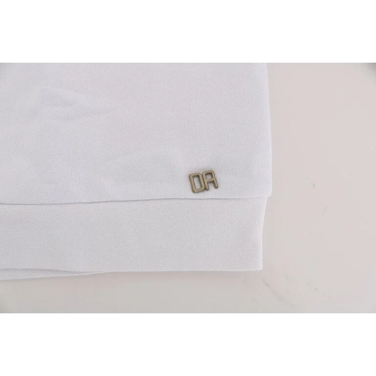 Men's Sweaters with Tailored FitsDaniele Alessandrini Elegant White Crewneck Cotton Men's Sweater Men's Sweaters with Tailored FitsDaniele Alessandrini Elegant White Crewneck Cotton Men's Sweater
