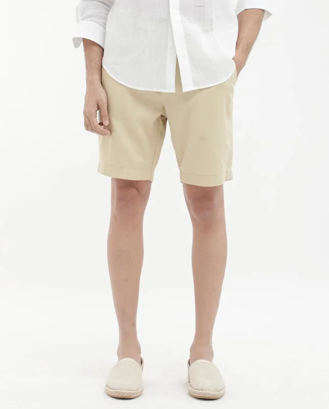 Men's Relaxed-Fit Pants for ComfortRare Rabbit Men's Edam Beige Lyocell Cotton Linen Fabric Knee Length Relaxed Fit Solid Shorts Men's Relaxed-Fit Pants for ComfortRare Rabbit Men's Edam Beige Lyocell Cotton Linen Fabric Knee Length Relaxed Fit Solid Shorts