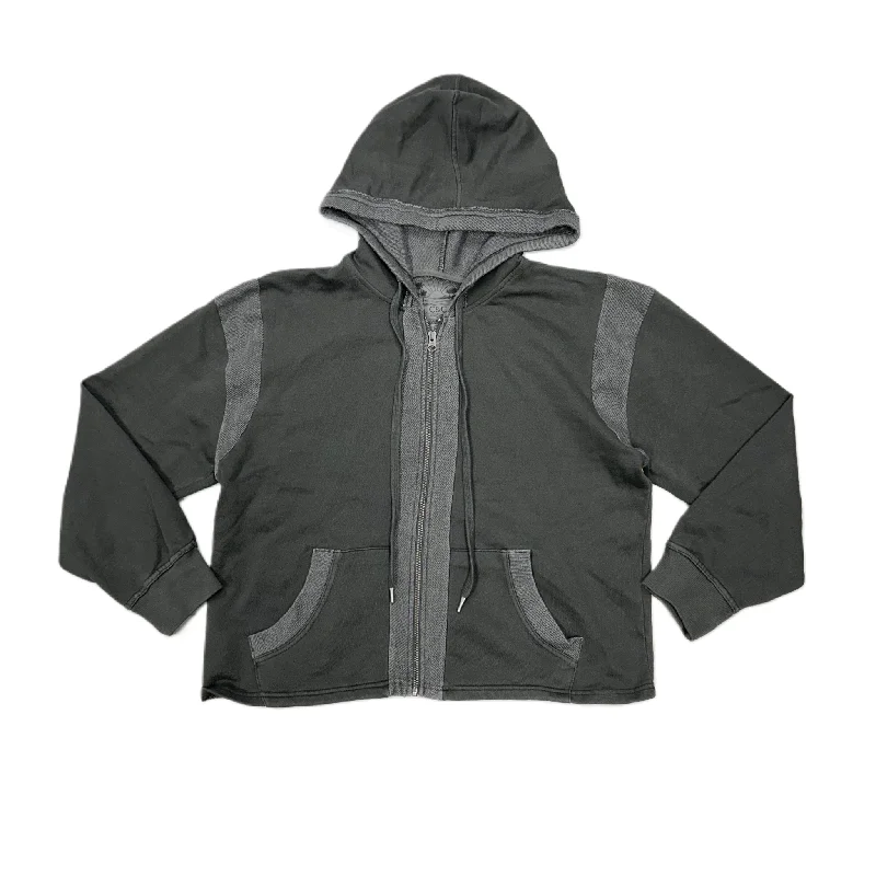 Men's Hoodies with High-Low HemlinesSweatshirt Hoodie By C And C In Grey, Size: Xl