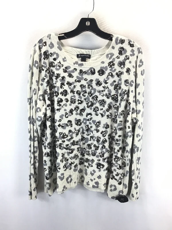 Men's Hoodies with Hidden ZippersSweatshirt Collar By Inc In Leopard Print, Size: 3x