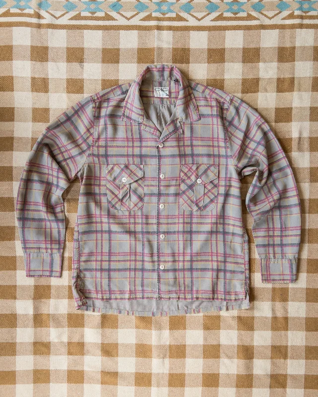 Men's Smart Casual Shirts for Business Casual SettingsPrinted Corral Plaid Tencel Patio Shirt - Nutmeg