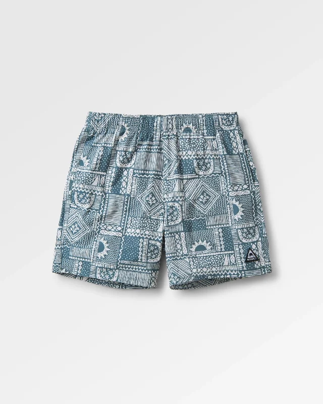 Men's Pants with Belt LoopsPorto Recycled All Purpose Swim Short - Vintage Patchwork Dark Forest Men's Pants with Belt LoopsPorto Recycled All Purpose Swim Short - Vintage Patchwork Dark Forest