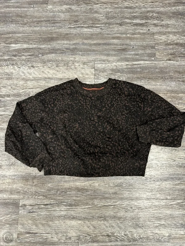 Men's Hoodies for StreetwearAthletic Sweatshirt Crewneck By Lululemon In Black & Brown, Size: M Men's Hoodies for StreetwearAthletic Sweatshirt Crewneck By Lululemon In Black & Brown, Size: M