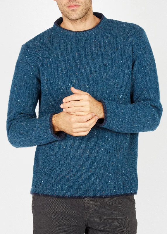 Men's Sweaters in Metallic ColorsIrelandsEye Roundstone Sweater | Ink Marl
