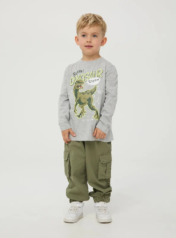 Men's Shirts with Elastic WaistbandsBoys's Long-sleeved T-shirt