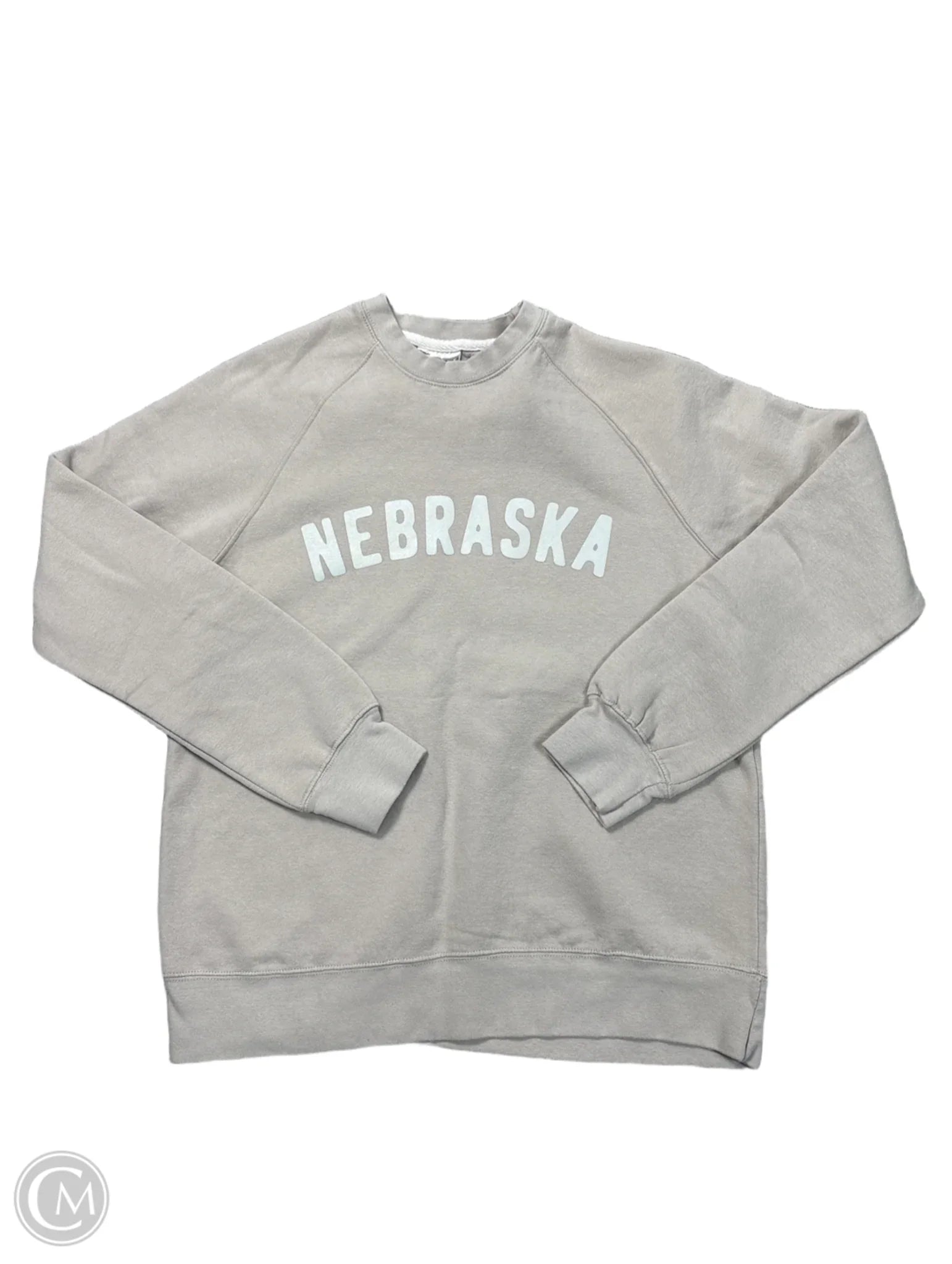 Men's Hoodies with Quilted LiningSweatshirt Crewneck By Nebraska In Beige, Size: S