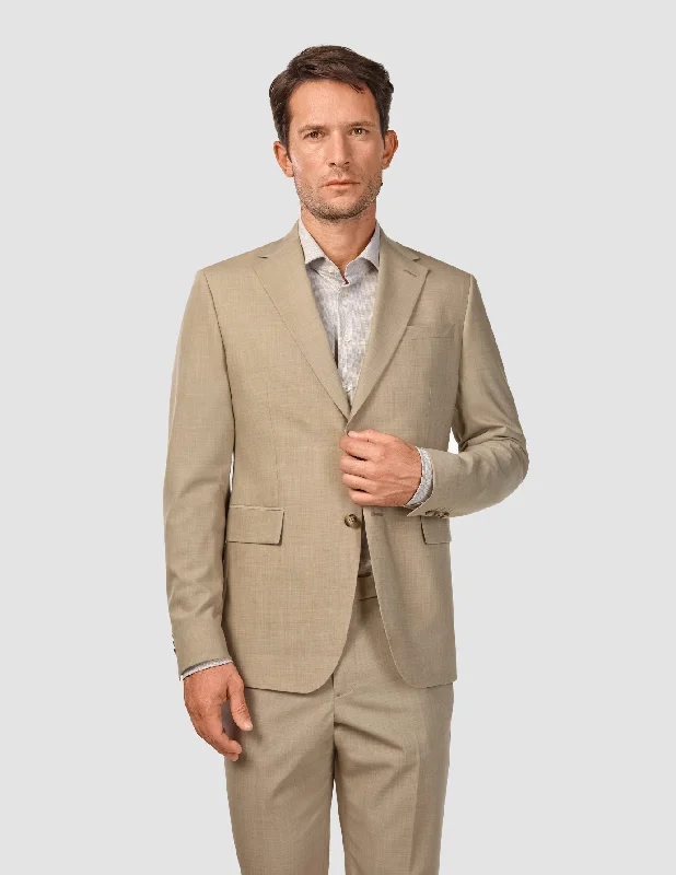 Tech Wool Blazer Sand Regular