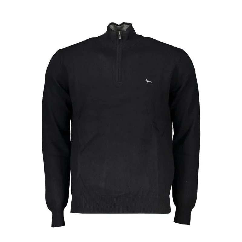 Essential Men's V-Neck SweatersHarmont & Blaine Elegant Half-Zip Sweater with Embroidered Men's Detail