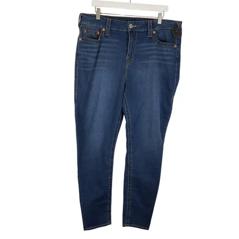 Men's Jeans for Office WearJeans Skinny By True Religion In Blue Denim, Size: 3x
