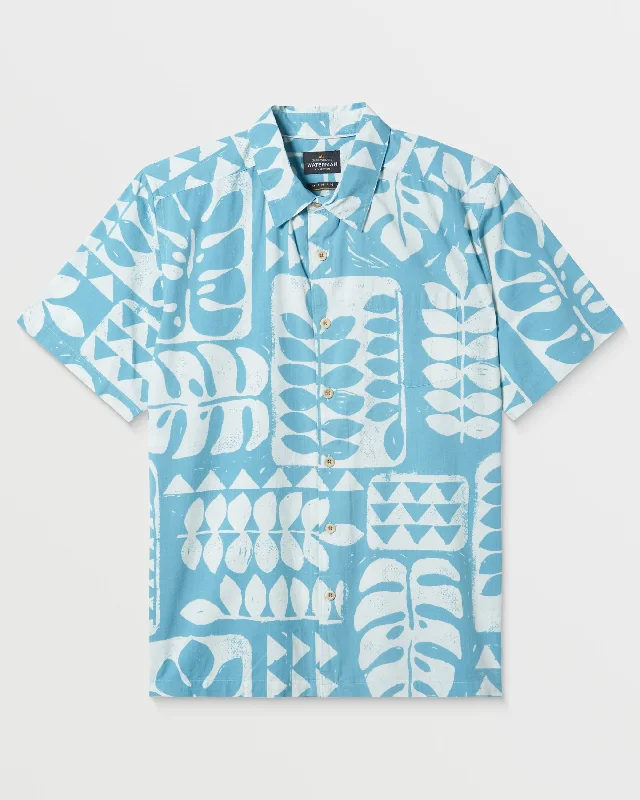 Men's Checked Short-Sleeve Shirts for Summer FunWaterman Turtle Island Shirt - Reef Waters Men's Checked Short-Sleeve Shirts for Summer FunWaterman Turtle Island Shirt - Reef Waters