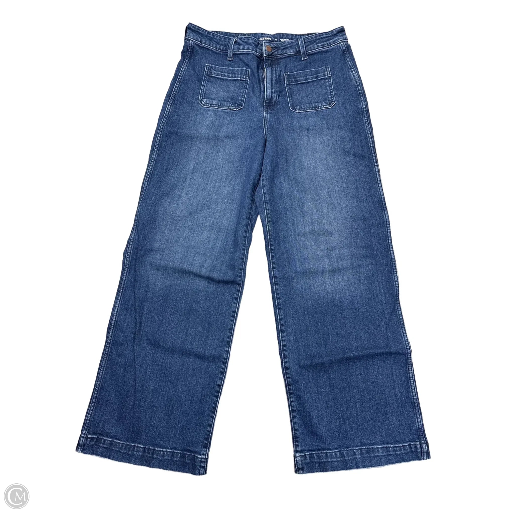 Yoked Back Men's JeansJeans Wide Leg By Old Navy In Blue Denim, Size: 14