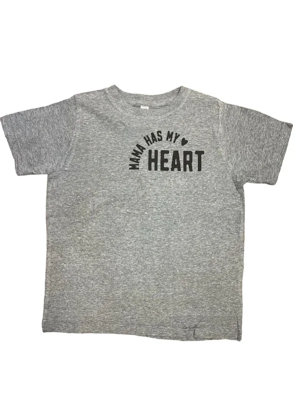 Men's Shirts with Convertible CollarsBoy's Mama Has My Heart Tee In Grey