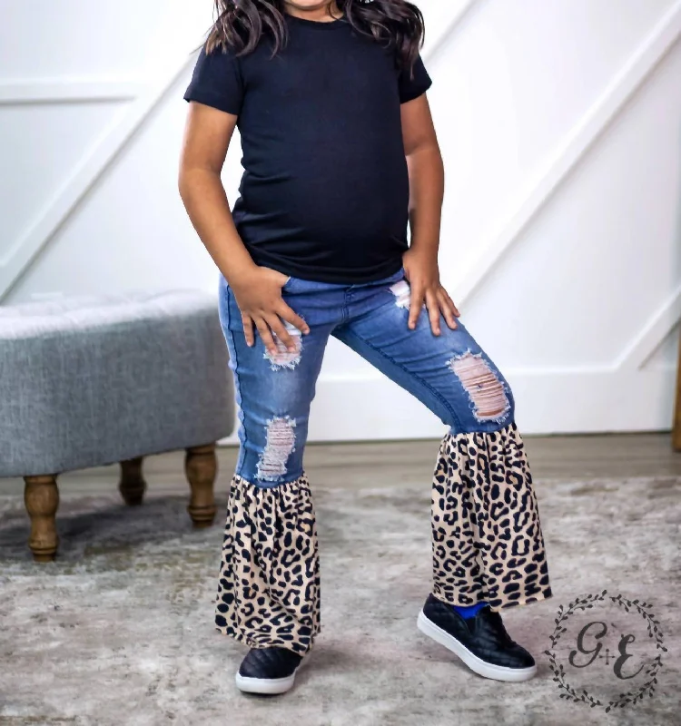 Trendy Men's JeansGirl's Somewhere Between Western And Wildin' Flare Pants In Leopard