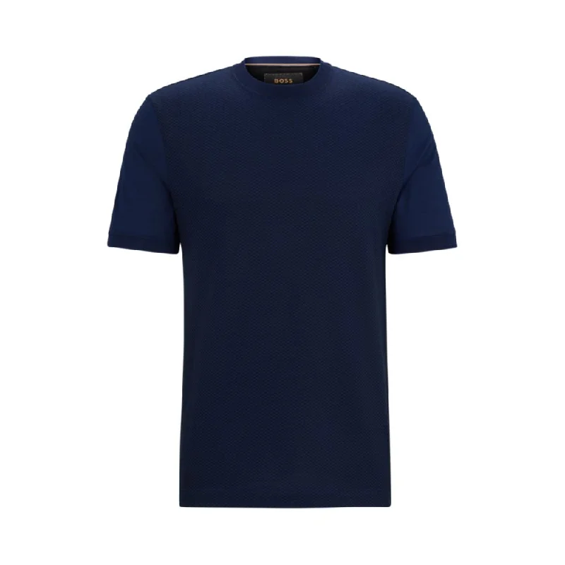 Men's Shirts for FishingCotton-silk regular-fit T-shirt with mixed structures