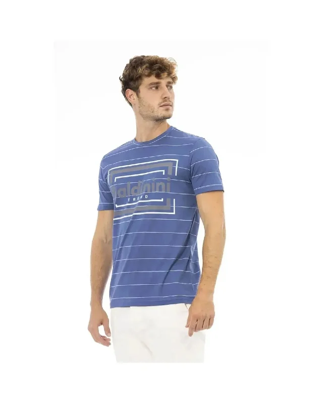 Men's Shirts with Custom MonogramsBaldinini Trend Men's Blue Cotton T-Shirt - XL