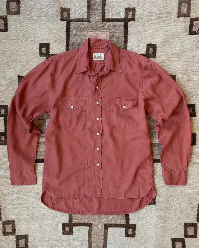 Casual Men's Button-Down ShirtsTencel Gabardine Pearlsnap Shirt - Sandstone