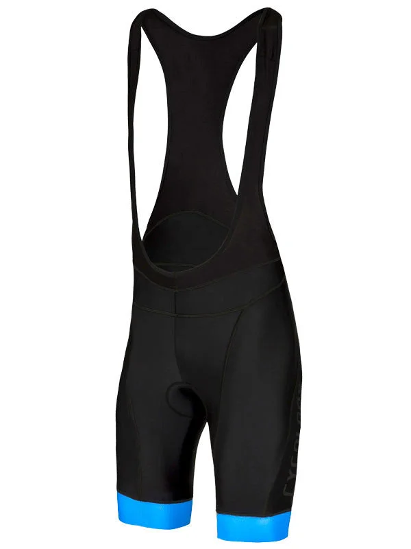 Men's Pants with Water-Resistant FabricCycology Men's Logo Bib Shorts Black/Blue