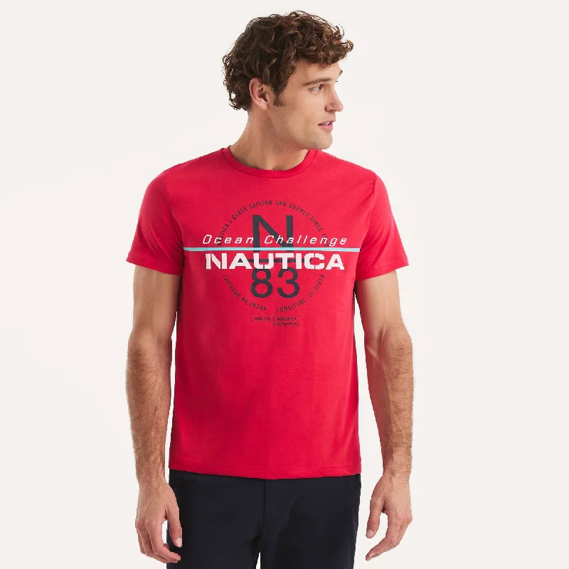 Men's Shirts for CampingNautica Mens Ocean Challenge Graphic T-Shirt