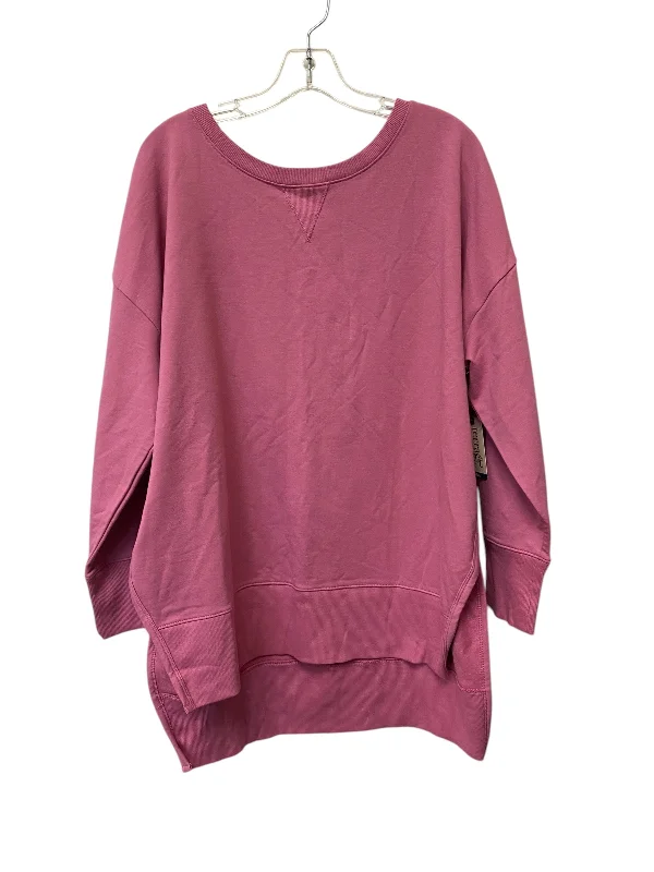 Men's Hoodies for Winter SportsSweatshirt Crewneck By Terra & Sky In Pink, Size: 1x