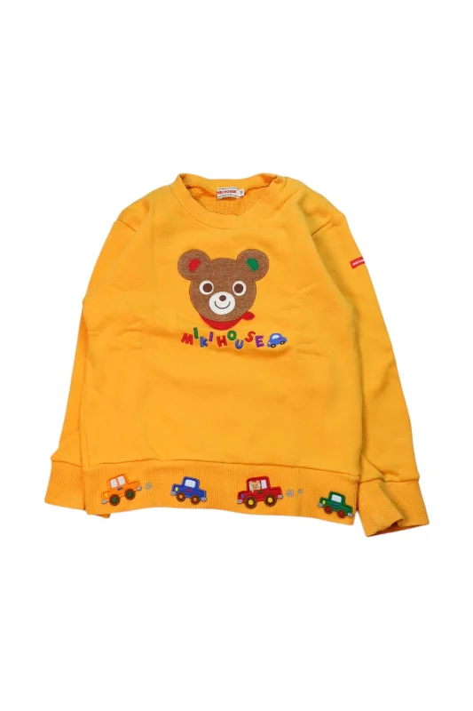Men's Sweaters for Cold WeatherDouble B Mikihouse Bear Crewneck Sweatshirt 5T