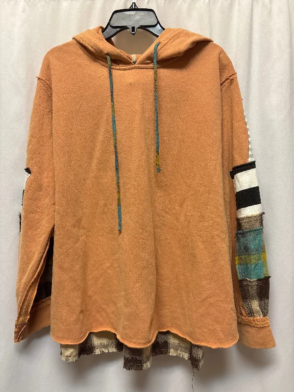 Men's Hoodies with Slim FitsSweatshirt Hoodie By Easel In Orange, Size: 2x