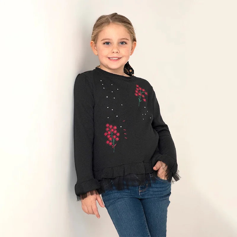 Men's Sweaters with Straight-Cut ShapesBerry Embellished Sweater