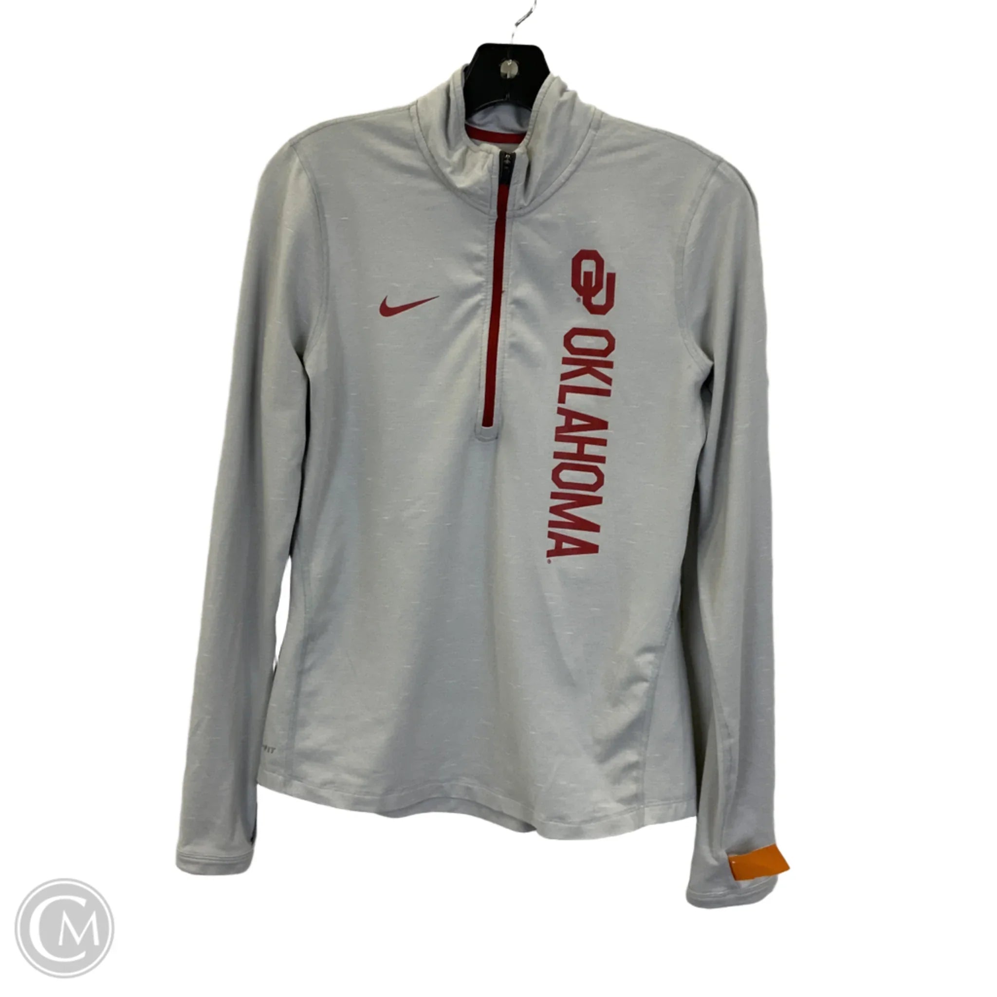 Men's Hoodies with Hidden Pockets for PhonesAthletic Sweatshirt Collar By Nike In Grey & Red, Size: S Men's Hoodies with Hidden Pockets for PhonesAthletic Sweatshirt Collar By Nike In Grey & Red, Size: S