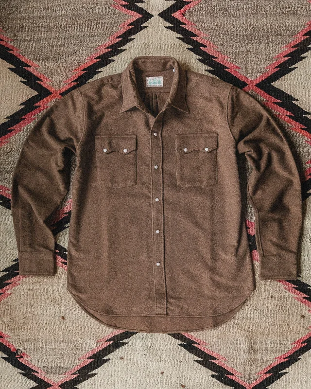 Men's Pattern-Clashing Shirts for Bold FashionMoleskin Pearlsnap Shirt - Bear Brown Men's Pattern-Clashing Shirts for Bold FashionMoleskin Pearlsnap Shirt - Bear Brown