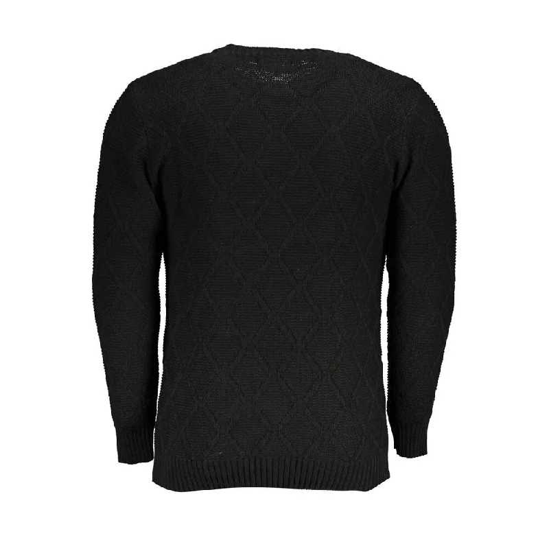 Men's Sweaters with Argyle PatternsU.S. Grand Polo Black Fabric Men's Sweater