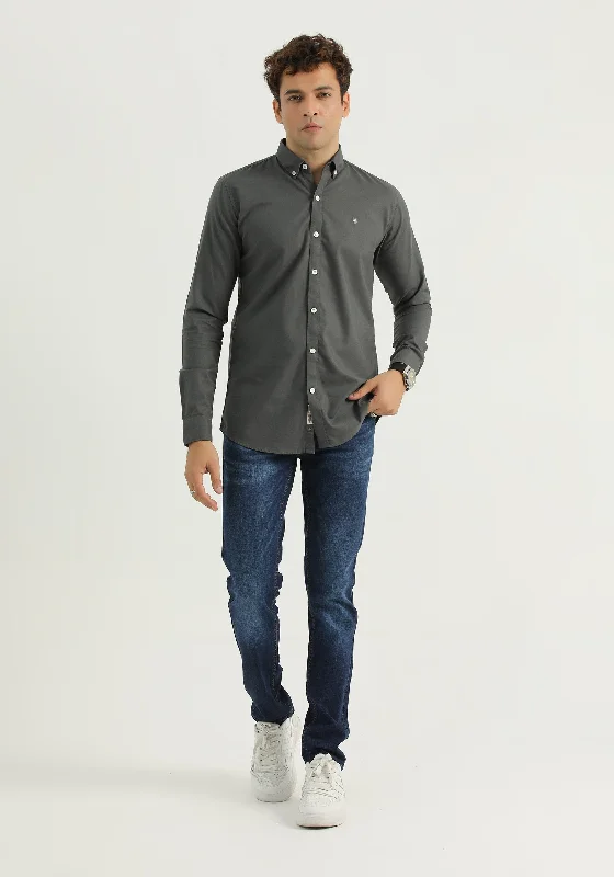 Stylish Men's Graphic T-ShirtsCharcoal Plain Shirt