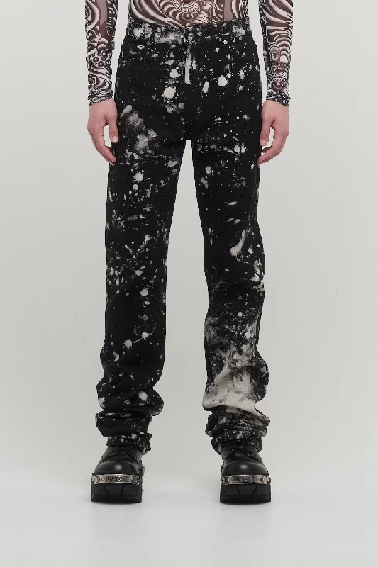 Lu'u Dan Bleach Splatter Straight Leg Jeans