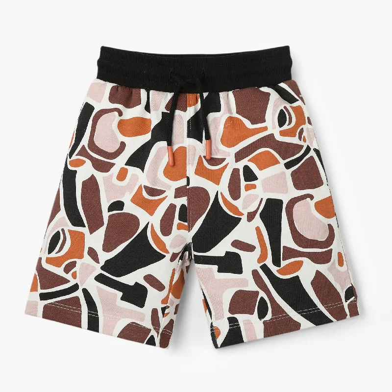 Men's Patterned Pants with Animal PrintsBoys All Over Print Knee Length Shorts