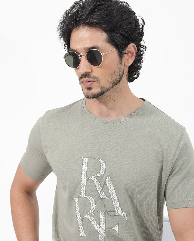 Men's Shirts with Wingtip CollarsRare Rabbit Articale Mens Perrin Dusky Green Cotton Polyester Fabric Short Sleeve Crew Neck Slim Fit Graphic Printed T-Shirt Men's Shirts with Wingtip CollarsRare Rabbit Articale Mens Perrin Dusky Green Cotton Polyester Fabric Short Sleeve Crew Neck Slim Fit Graphic Printed T-Shirt