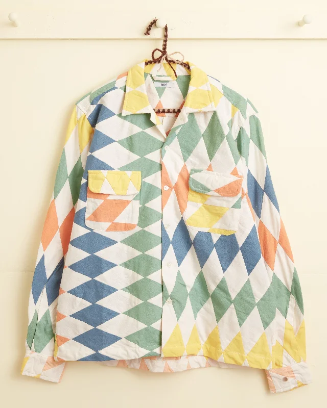 Men's Big and Tall Shirts for Added ComfortLonestar Patchwork Long Sleeve Shirt
