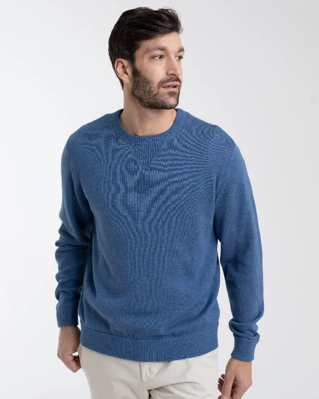 Men's Sweaters with Elastic WaistbandsCotton Cashmere Blend Weekend Sweatshirt Sweater (Choice of Colors) by Alashan Cashmere