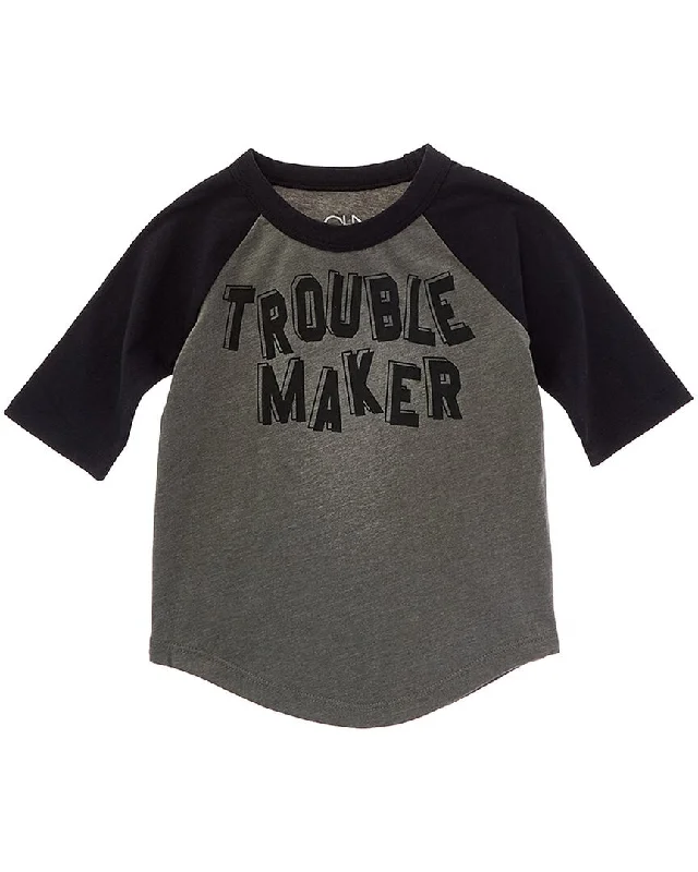 Striped Men's TopsChaser Trouble Maker Baseball T-Shirt