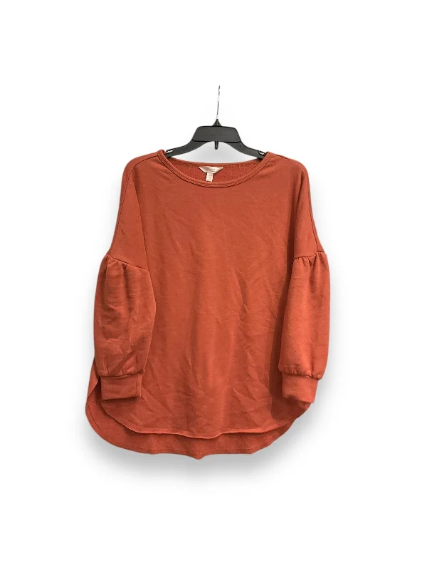 Designer Men's Hoodie JacketsSweatshirt Crewneck By Lc Lauren Conrad In Peach, Size: Sp