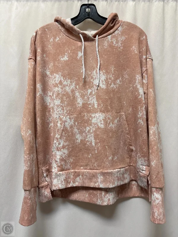 Men's Hoodies for Big and TallAthletic Sweatshirt Hoodie By Rbx In Pink, Size: L
