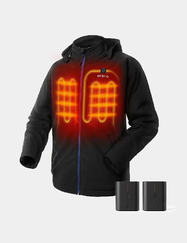 Men's Hoodies with Water-Repellent FabricBundle Deal - Men's Classic Heated Jacket & Extra Mini 5K Battery Men's Hoodies with Water-Repellent FabricBundle Deal - Men's Classic Heated Jacket & Extra Mini 5K Battery