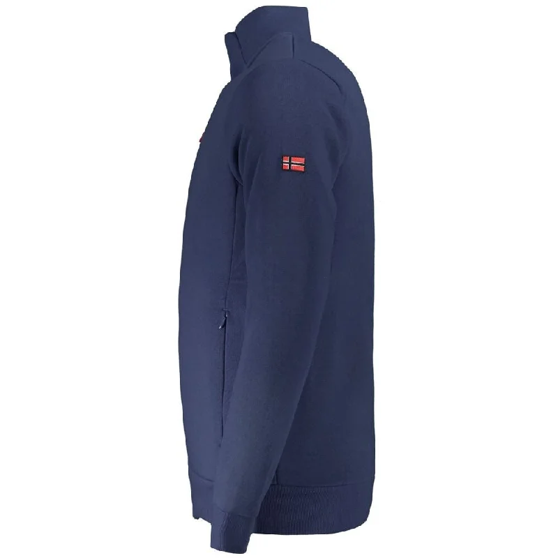 Men's Sweaters with Straight-Cut ShapesNorway 1963 Blue Cotton Mens Men's Sweater