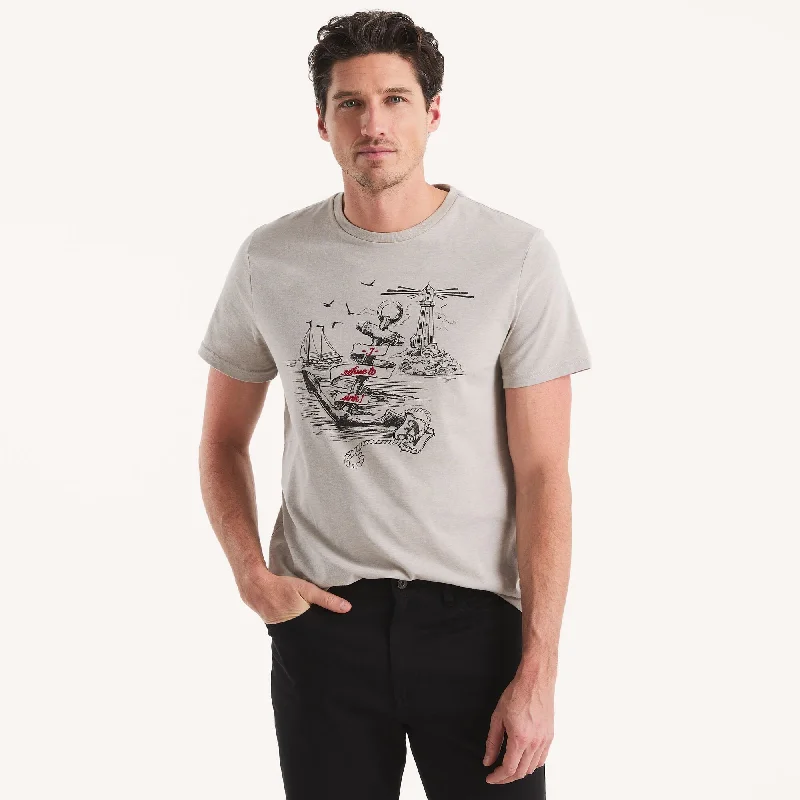 Men's Shirts with Checkered PatternsNautica Mens Refuse To Sink Graphic T-Shirt