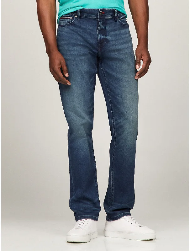 Casual Men's JeansTommy Hilfiger Men's Denton Straight Fit Dark Blue Wash Jean