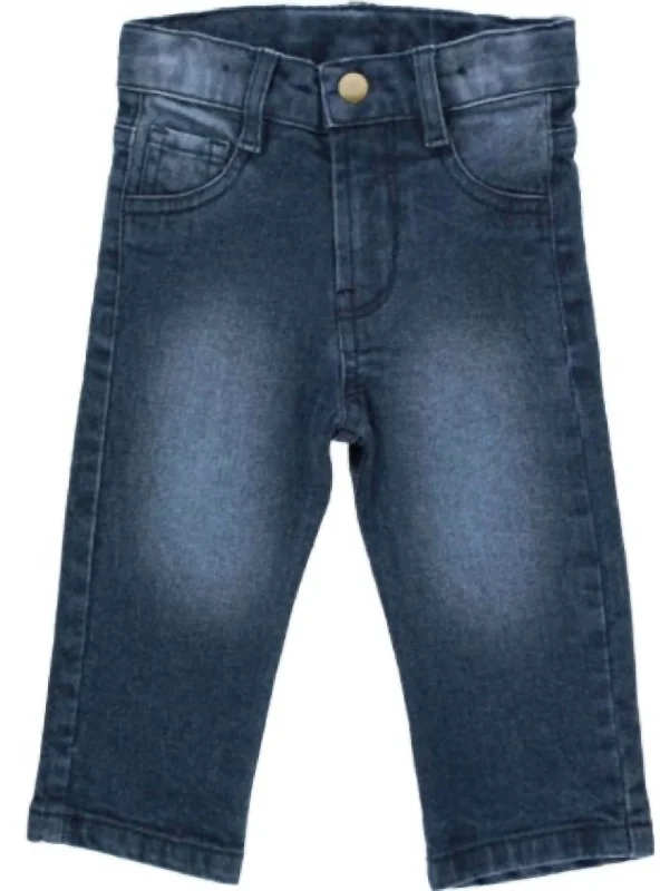 Everyday Casual Men's JeansBoys Rugged Straight Jeans In Medium Wash