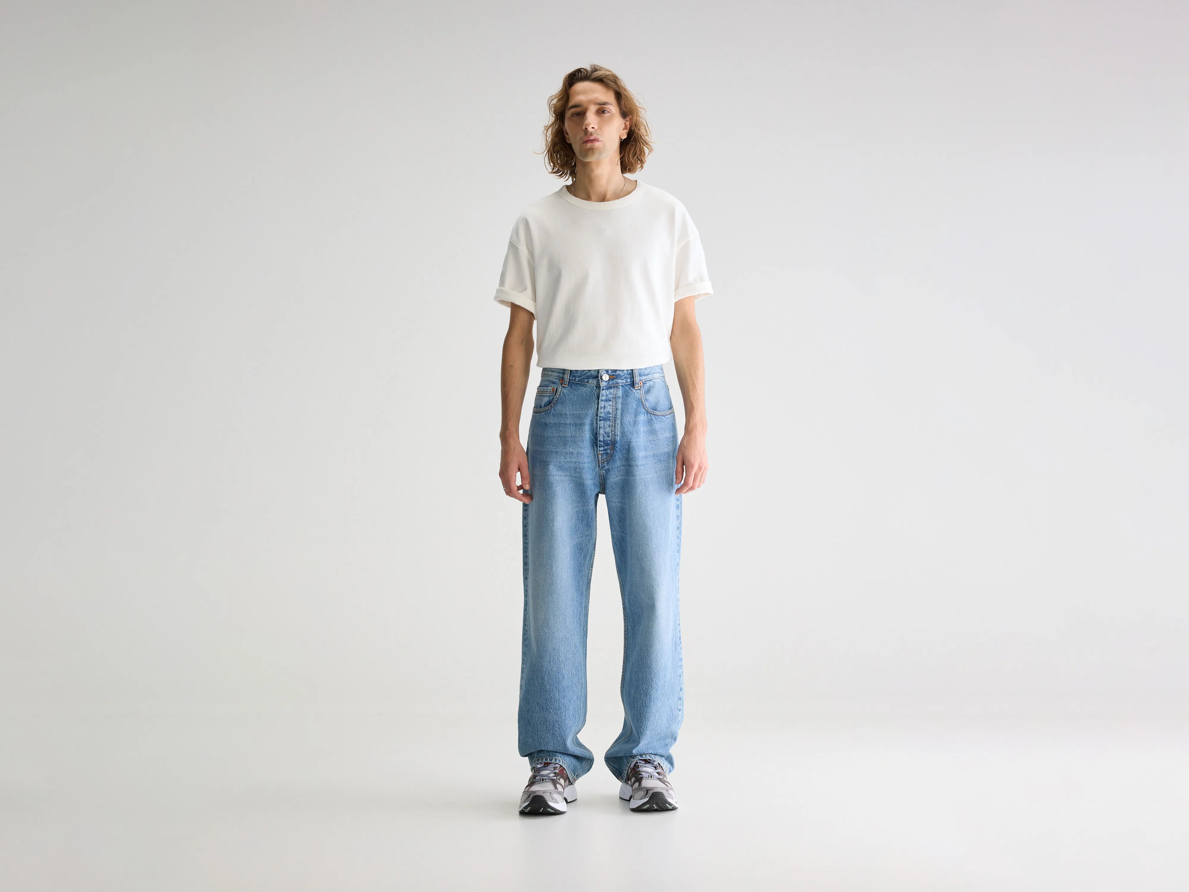 Light Blue Denim Men's JeansDenim N. 08 straight jeans (251 / M / VINTAGE LT BLUE)