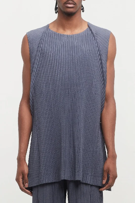 Homme Plissé MC October 23 Tank in Slate